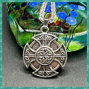 Viking Cross Pendant and Necklace #1198